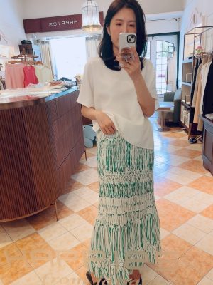 Happies.Summer Totem Skirt-Light green