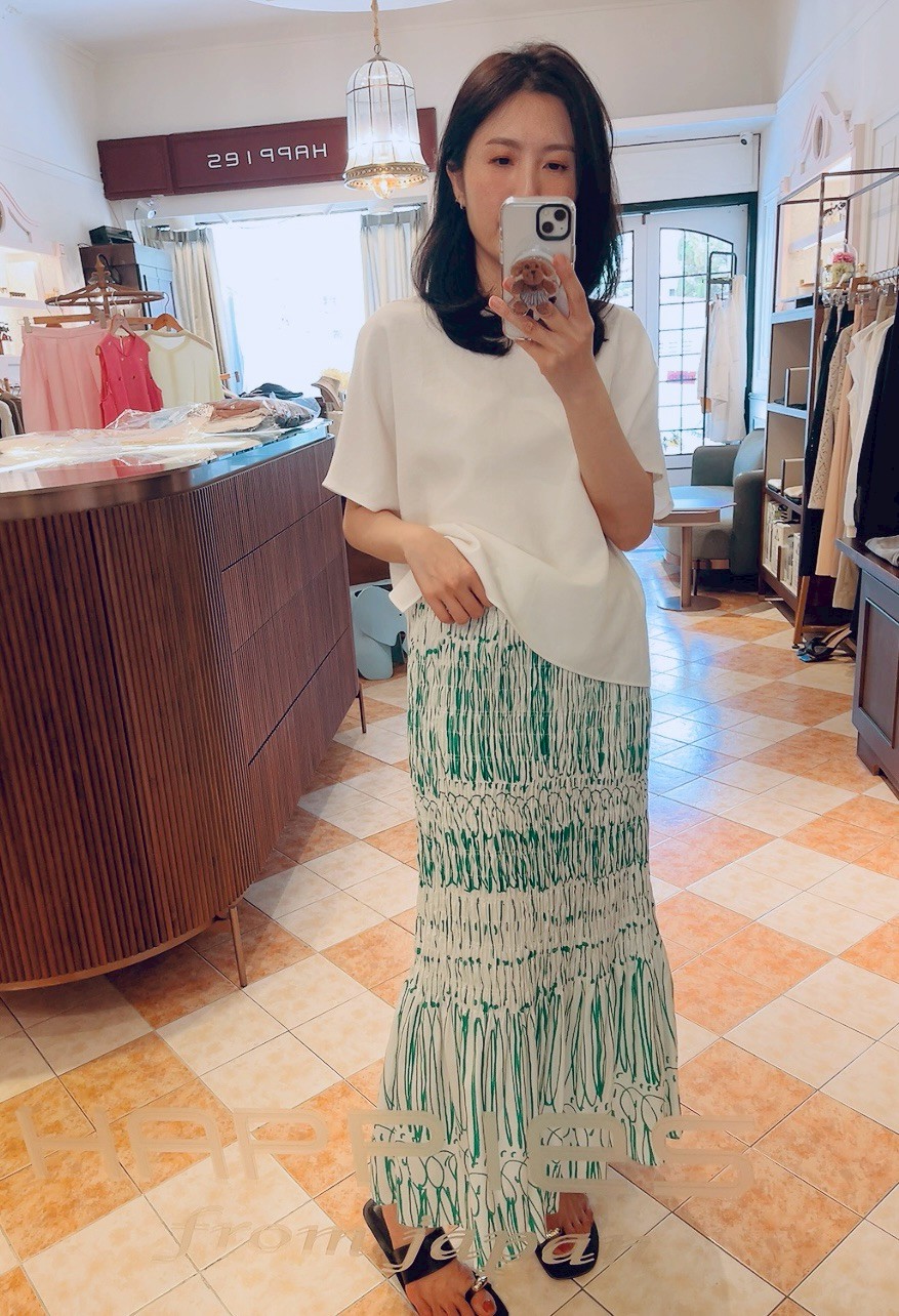 Happies.Summer Totem Skirt-Light green