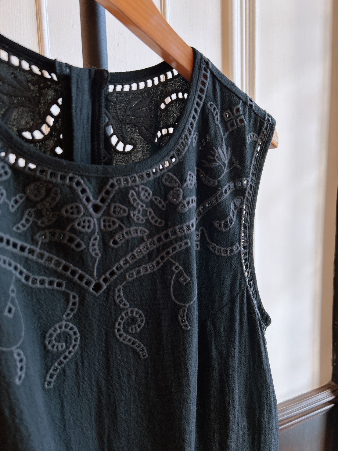 Happies.Embroidered Jumpsuit-Black