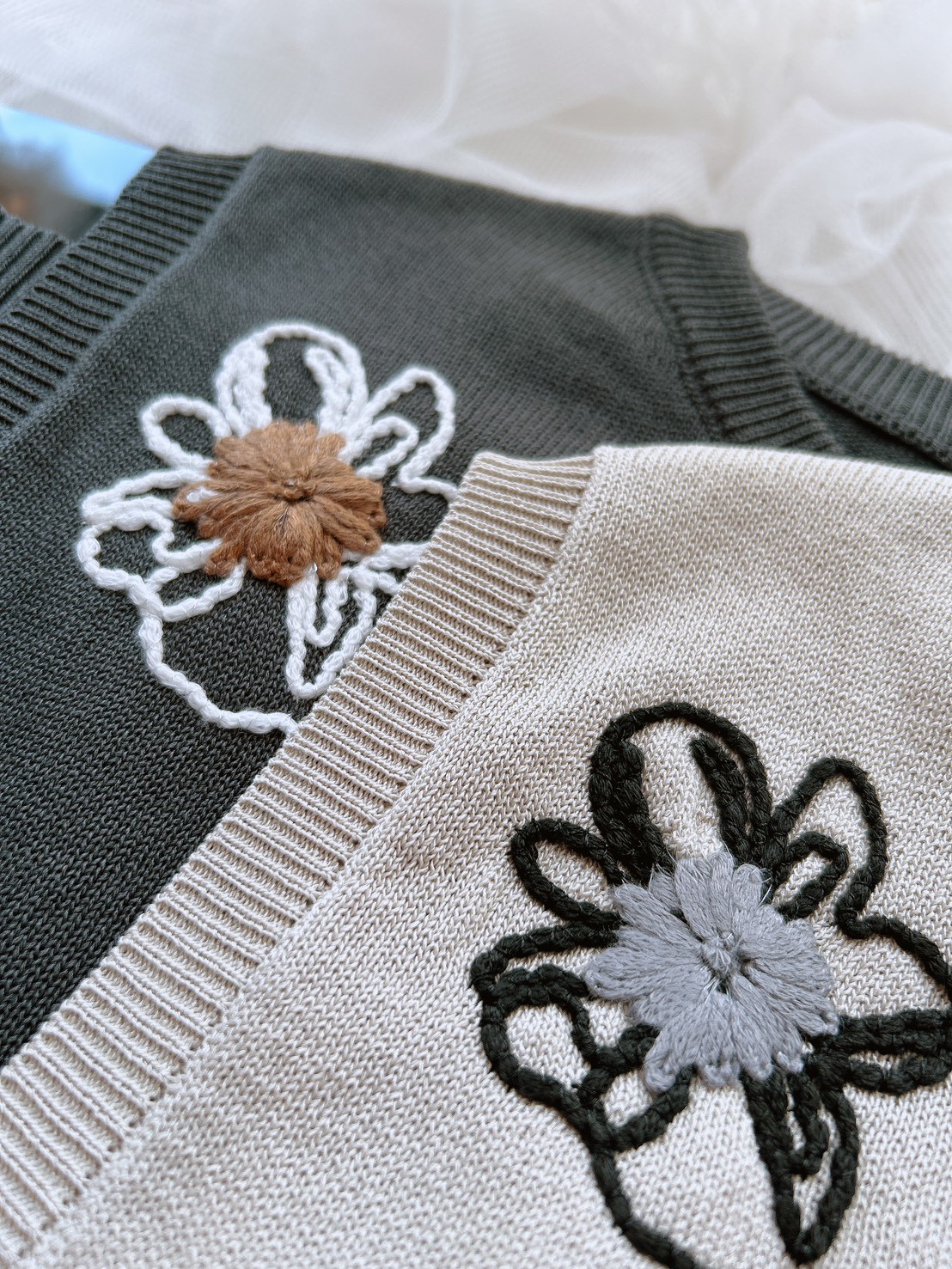 Happies Embroidered Knit Vest