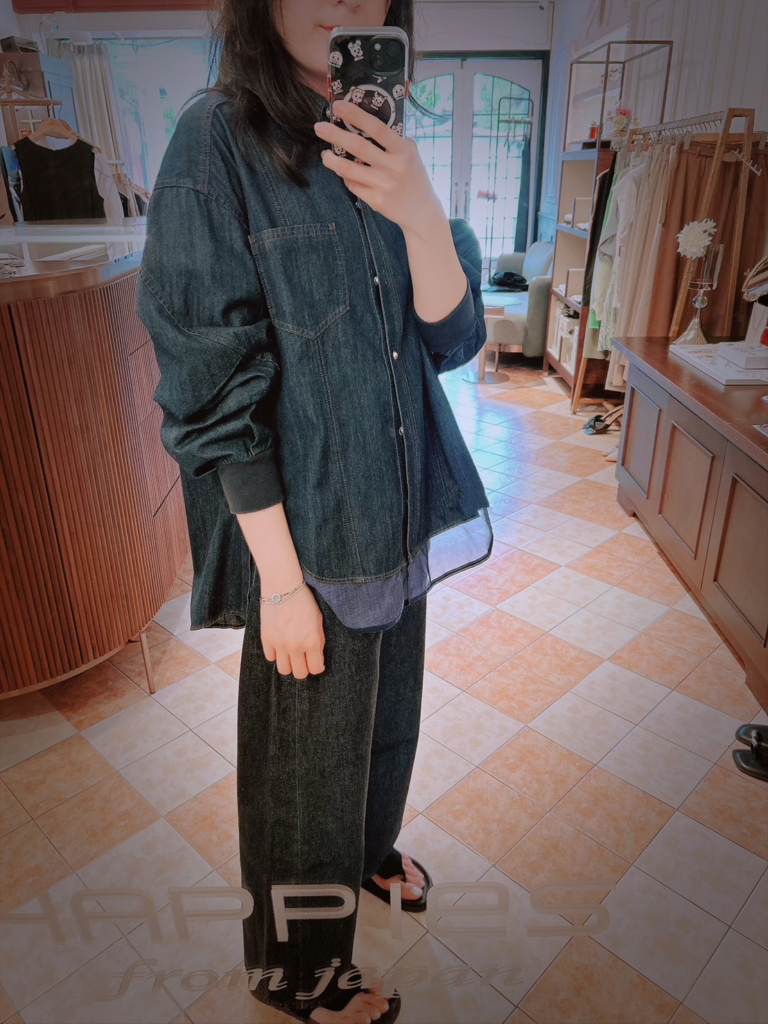 Happies. Tulle Denim Shirt – Navy blue