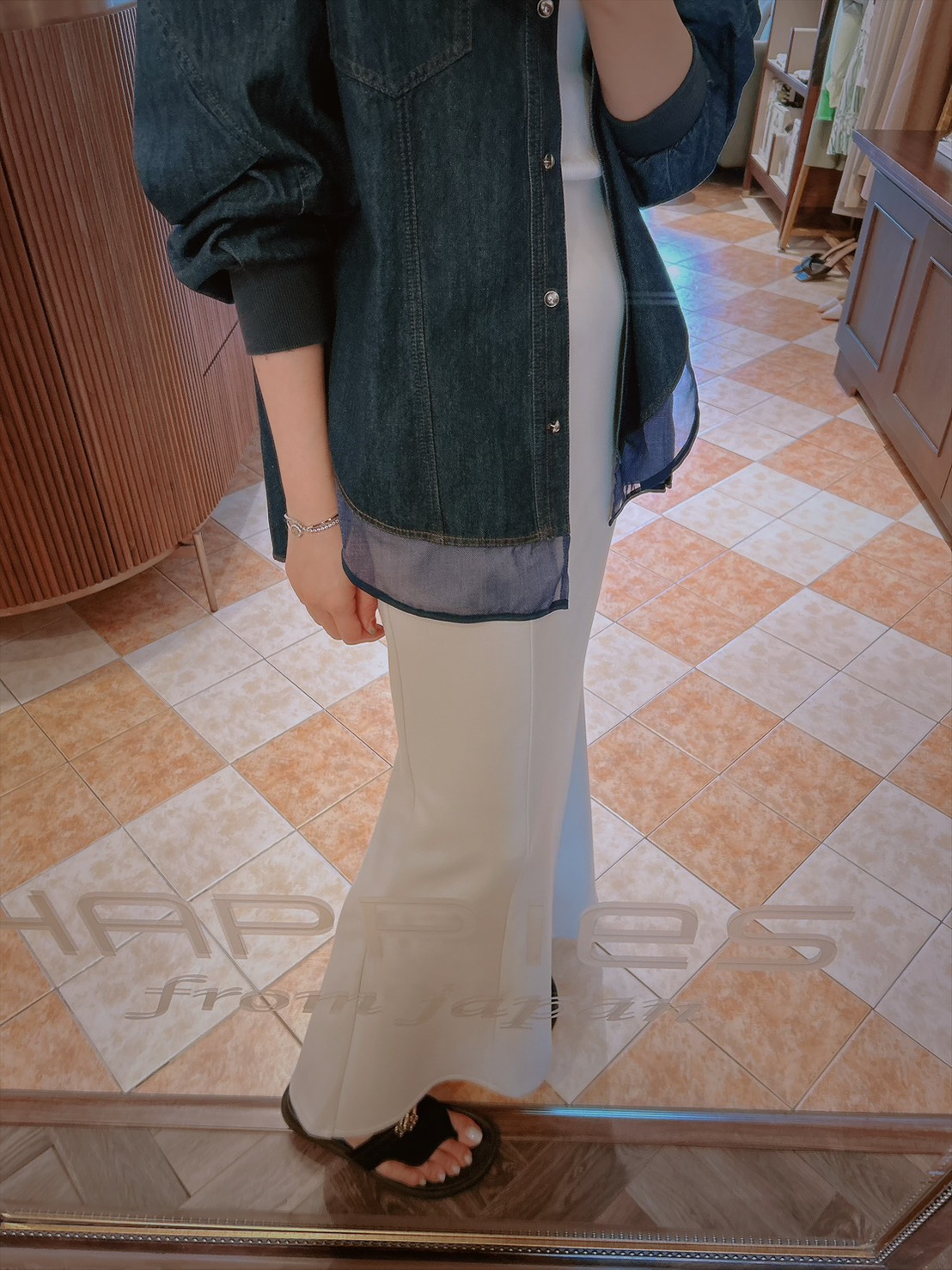 Happies. Space Cotton Fishtail Skirt – Dark Gray